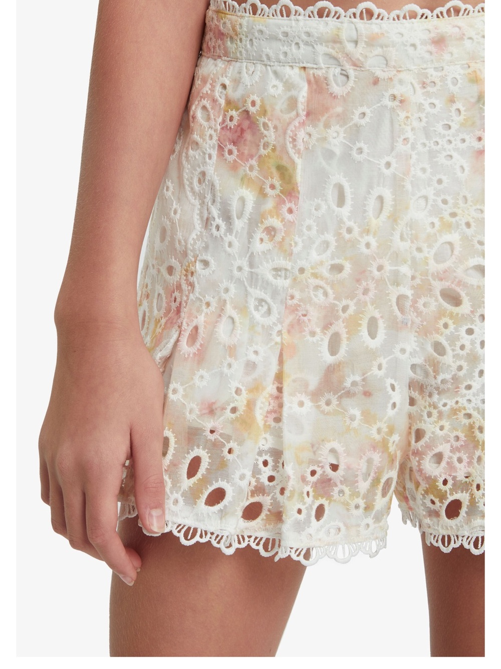Bardot Junior Girls Thalia Broderie White Eyelet Floral Two-Piece Set - Picture 3 of 7